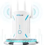 2026 WLAN Verstärker für zu Hause, COTDLNK 1200Mbit/s WLAN Repeater mit Eingebaute PA Dualband WiFi Internet Verstärker für Zuhause, mit Ethernet-Anschluss (Perlweiß)