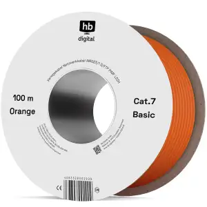 HB-DIGITAL 100m CAT 7 Netzwerkkabel LAN Kabel Verlegekabel Ethernet Installation