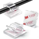 100 Stück Kabelhalter, Kabelführung Organizer Kabelclips Selbstklebend Outdoor Kabelklemmen, Kabe...