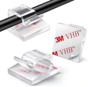 100 Stück Kabelhalter, Kabelführung Organizer Kabelclips Selbstklebend Outdoor K