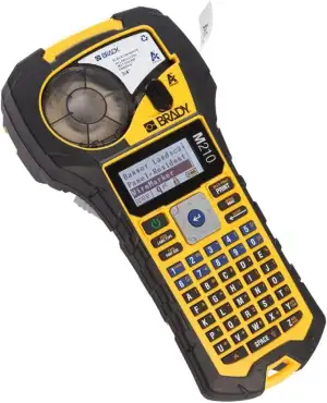 Brady M210 tragbare Etikettendrucker - Beschriftungsgerät & portable Label Printer - Etikettierer Drucker Gerät für Etiketten & beschriften - inkl. 1 Etikettenpatrone - ersetzt BMP21-PLUS