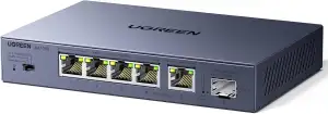 UGREEN 2.5G LAN Switch mit 5X 2.5G Ports+1X10G SFP+ ,Unmanaged Netzwerk Switch f
