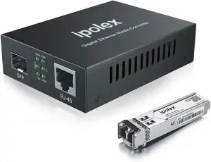 ipolex Gigabit Ethernet Medienkonverter, 1,25G SFP Port Glasfaser Medienkonverte