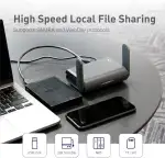 GL.iNet AXT1800 (Slate AX) Mobile Reise-Router, WiFi 6 Router, VPN Mobiler WLAN Router Mobil, Pocket WiFi, 3 x Gigacube Port, Travel WLAN Access Point for Glasfaser Modem, Openwrt/Wireguard/Home