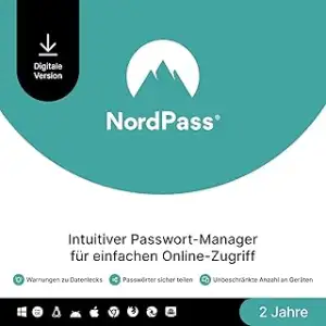 NordPass Premium, unbegrenzte Geräte, 2 Jahre, Passwort-Manager, Digitaler Code