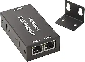 2 Port Gigabit PoE Extender, IEEE802.3af/at(30W) PoE Repeater mit 1000 Mbps, erw