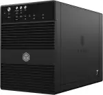 ICY BOX 4-fach Externes Festplattengehäuse für 3,5 Zoll SATA I,II,III Festplatten, USB 3.0 (UASP) & eSATA Anschluss, 80 mm Smart-Lüfter, JBOD (Single Modus), Standby, schwarz