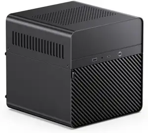 Jonsbo N2 PC-Gehäuse, NAS-Gehäuse, 5+1 Speicherplätze, Hot-Swapping-Technologie, Aluminium, Mini-ITX, Schwarz