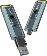 2TB External SSD Up to 2100MB/s Portable External Solid State Drive SSD Retractable Design Fast F...