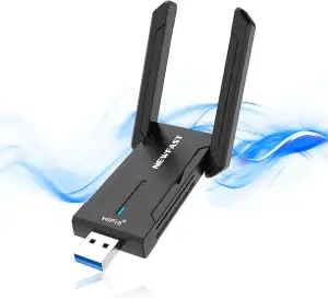 NEWFAST 5400Mbps USB WLAN Stick for PC,Tri-Band (6GHz/5GHz/2.4GHz) WiFi Adapter 
