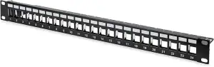 DIGITUS Patchpanel - Modular - Für Keystone-Module - 19-Zoll - 24-Port - Geschir