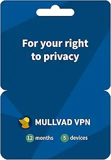 Mullvad VPN | VPN 12 Monate für 5 Geräte | Mehr Datenschutz mit einer intuitiven