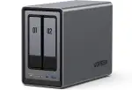UGREEN NASync DXP2800, 2-Bay Desktop-NAS, Intel N100 Quad Core Prozessor, 8 GB DDR5 RAM, 2,5 GbE Ethernet, 2 × M.2 NVMe-Steckplätze, HDMI 4K, Netzwerkspeicher für Zuhause und Büro (Ohne Festplatten)