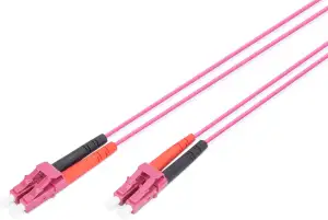 DIGITUS DK-2533-01-4 – Glasfaserkabel OM4 – 1 m – LC zu LC – Duplex LWL Kabel – 