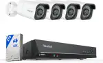 Reolink 4K Überwachungskamera Aussen Set, 8CH Videoüberwachung mit 4X 8MP PoE IP Kamera und 2TB HDD NVR für 24/7 Aufnahme Innen Outdoor, Personenerkennung und Fahrzeugerkennung, IP67, RLK8-800B4