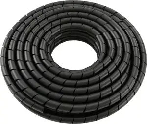 Lumonic Spiralkabelschlauch schwarz 5m I 4mm Spiralband für Kabel mit 1,5-10mm Durchmesser I Flexibler Kabelschlauch-Schutz für Private & industrielle Zwecke