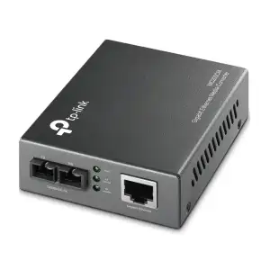 TP-Link MC200CM Gigabit-Ethernet-Medienkonverter, 2 SC-Glasfaseranschlüsse, 1 RJ