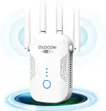 2026 Neuestes WLAN Verstärker Repeater 1200Mbit/s, WiFi Internet Verstärker Dualband 5GHz & 2.4GHz Booster WiFi mit WPS, Kompatibel Allen WLAN Geräten