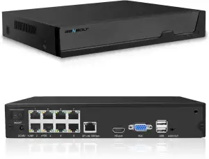 GENBOLT 4K PoE NVR, 10-Kanal CCTV-Kamerasystem Netzwerk-Videorekorder, Unterstüt