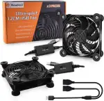 USB Lüfter 120mm PC Lüfter Dual Kugellager mit 3 Einstellbare Geschwindigkeiten,USB Ventilator 5V leise kompatibel mit Router, Xbox, Modem, Empfänger, DVR, TV-Box(2Pack)