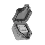 Outdoor Netzwerkdose Aufputzgehäuse für Keystones, IP66, wetterfest, ABS-Kunststoff, Quick Release, inkl. Montagematerial, vielseitige Kabeleingänge