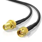 Superbat SMA Kabel WLAN Antenne verlängerungskabel 5m / SMA-Stecker auf Buchse/Bulkhead Kabel, verlustarmes RG174 Koaxialkabel für 4G LTE, Router, WIFI Antenne,Ham Radio/GPS/WiFi/SDR Ausrüstung