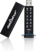 iStorage datAshur 8 GB Secure Flash Drive Password protected Dust & Water Resistant Portable Hardware Encryption