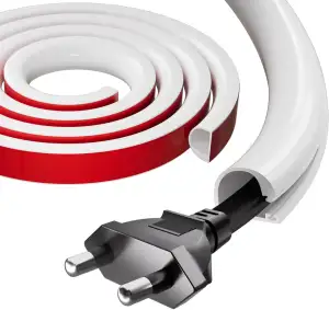 1m Kabelkanal Weiß Selbstklebend Mini,Flexibler Silikon Halbrund Kabelkanäle,Kab