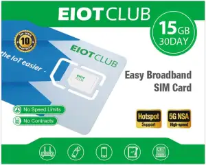 EIOTLCUB Europäische SIM Karte, 15GB | 30 Tage | 5G/4G LTE, für 33 Länder in Eur