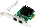 2-Port 2.5 Gbit PCIe Netzwerkkarte, I226-V, Dual-Port Computer LAN Karte, Multi-Gigabit NIC, PCI Express Server Netzwerkkarte, 2.5G Ethernet Adapter
