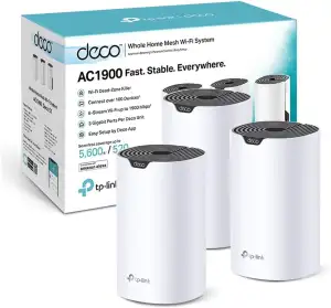 TP-Link Deco S1900 Mesh WLAN Set (3er Pack), AC1900 Dual Band Router & Repeater, 3X Gigabit Ports...
