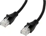 Amazon Basics Ethernet-Netzwerkkabel, RJ45, Cat6, 3 m, 1.000Mbit/s, Schwarz