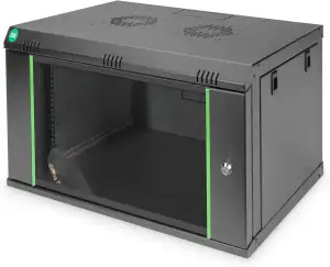 DIGITUS Netzwerkschrank - 19 Zoll Rack - 7HE - Wandmontage - 450mm Tiefe - Tragl