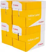 Canon Yellow Label Copy A4, 80 g/m² - 10.000 Blatt (4 x 2.500) Kopierpapier PEFC, 105µm Dicke, 150 Weißgrad, 100% Chlorfrei Druckerpapier für Zuhause und Büro