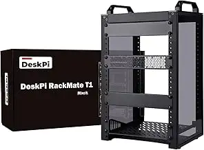 GeeekPi DeskPi RackMate T1, 8U 10 Zoll Serverschrank, 200 mm Tiefes Mini-Rack mi