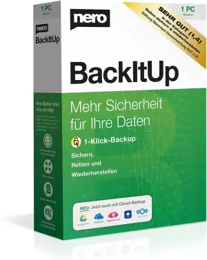 Nero BackItUp - Box mit Downloadlink | Datensicherung, Backup, Datenrettung, Cloud-Backup, unbegrenzte Laufzeit, 1 PC - Windows 11 / 10 / 8 / 7