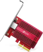 TP-Link Archer TX401 10Gbit/s PCIe Adapter, 1,5 m CAT6A-Ethernet-Kabe, kompatibel mit Windows 11/10/8.1/8/7, Windows Servern und Linux, Platzsparender Einsatz, Kühlkörper