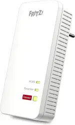 FRITZ!Powerline 1240 AX Single Adapter (Gigabit-Powerline mit Wi-Fi 6, WLAN-Access Point, ideal für Media-Streaming, HD-Videos, Internet-TV, 1.200 MBit/s, deutschsprachige Version)