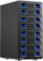 8 Schacht Festplattengehäuse mit Lüfter für 2.5/3.5“ SATA HDD/SSD mit USB A/C 3.0 Kabel, unterstützt Hot Swappable, werkzeugloses Aluminium HDD Gehäuse, DAS(NO RAID/NAS)