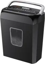 Bonsaii Aktenvernichter, Schreddert 6 Blätter auf Einmal, Vernichtet Kreditkarten und Büroklammern, Papierschredder mit Sicherheitsstufe P-4, 13-Liter Papierkorb C237-B