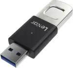 Lexar JumpDrive Fingerprint F35 PRO 64 GB USB 3.0-Flash-Laufwerk, bis zu 300 MB/s Lesen/150 MB/s Schreiben, USB-Stick, 10 Fingerabdruck-IDs zulässig, Speicherstick, PC/Laptop (LJDF35P064G-RNBNG)