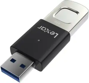 Lexar JumpDrive Fingerprint F35 PRO 64 GB USB 3.0-Flash-Laufwerk, bis zu 300 MB/
