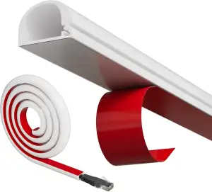 Mini Kabelkanal Weiß Selbstklebend Flexibel,Kabelschacht Weiss,Kabelkanal Wand,K