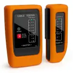 Netzwerkkabel-Tester RJ11 RJ45 & ISDN mit PoE bis 300 m – Kabeltester für LAN & Patchkabel CAT6/7/8 mit Fehlerdiagnose, Kurzschlussprüfung, Schutzgehäuse & Überlastschutz