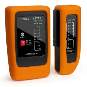 Netzwerkkabel-Tester RJ11 RJ45 & ISDN mit PoE bis 300 m – Kabeltester für LAN & 