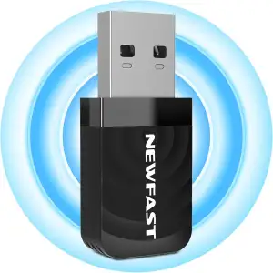NEWFAST WLAN Adapter,1300Mbps WLAN Stick für PC,Dual-Band (5GHz/2.4GHz) WiFi Don
