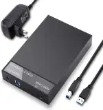 RSHTECH USB 3.0 SATA Festplattengehäuse für 3,5''/2,5'' SSD & HDD Externe HDD Gehäuse Festplatten Gehäuse mit USB 3.0 Kabel unterstützt bis zu 6 Gbps & 16TB Laufwerke mit 12V 2A Netzteil, RSH-319