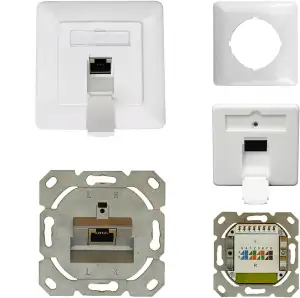 ProfiPatch Netzwerkdose Cat6A Netzwerkdose Unterputz 500MHz Lan Dose CAT7,CAT6A,