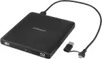 Intenso externes Blu-ray Laufwerk/externer Brenner EOD 500BD Slim, USB 3.2, für Laptop, Desktop PC, iMac, MacBook, Windows, MacOS, inkl. kostenloser Brenn-Software Ashampoo Burning Studio, Schwarz