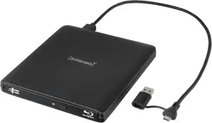Intenso externes Blu-ray Laufwerk/externer Brenner EOD 500BD Slim, USB 3.2, für 